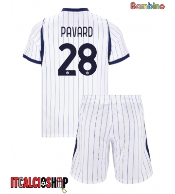 Inter Milan Benjamin Pavard #28 Seconda Maglia Bambino 2026-27 Manica Corta (+ Pantaloni corti)